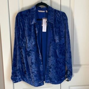Soft Surroundings Floreat Velvet Shirt Sz M NWT